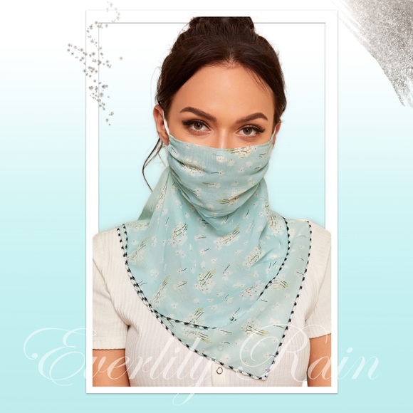 FACE MASK SALE! Floral Convertible Scarf Face Mask - Picture 3 of 13